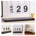 thumbnail image 3 of MasteelfCA Desk Calendar Perpetual Calendar Rustic Wooden Base Calendar Desktop Calendar Decoration, 3 of 9