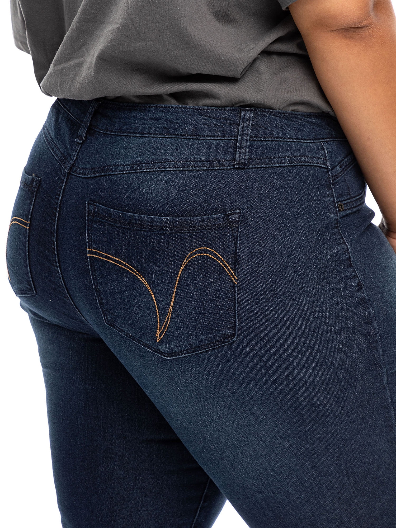 A3 Denim Women's Plus Destructed Skinny Jeans, Sizes 16-26