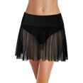 thumbnail image 3 of BeautyIn Jupe de Bain pour Femmes avec Short Intégré en Maille Contrastée Solide Bas Tankini, 3 of 6