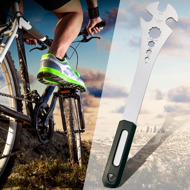 Llave de bicicleta 6 en 1, herramientas de reparación de Pedal de bicicleta de montaña y carretera