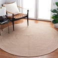 thumbnail image 2 of SAFAVIEH Braided Gino Distressed Machine Washable Reversible Area Rug, Natural, 7' x 7' Round, 2 of 8