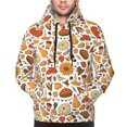 thumbnail image 4 of KLL Thanksgiving with Food Print Mens Hoodie Long Sleeve Casual Pullover Hooded Sweatshirt Fashion Drawstring Hoodies with Pocket-XX-Large, 4 of 6