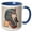 Blue/White, variant on 3drose, Egyptian Figures on Souvenir Shop Wall, Luxor, Egypt-af14 Aje0256 - Adam Jones, 15oz Two-tone Blue Mug