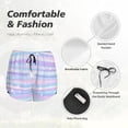 thumbnail image 4 of Saiise Shorts de Course Taille Haute à Rayures Dégradées 2 en 1 pour Femmes - Shorts de Tennis Athlétiques Respirants avec Poches-TTTG, 4 of 7