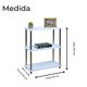 thumbnail image 4 of Anaquel Estante Multiusos Madera Con Acero Inoxidable Blanco ELLEGANCE HOUSEWARE SS34373, 4 of 5