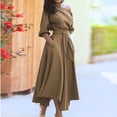 thumbnail image 3 of Burgundy Off-Shoulder Wrap Waist High-Low A-Line Midi Dress With Belt, 3 of 6