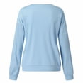 thumbnail image 5 of Siilsaa Crew Neck Sweatshirts Women Womens Oversized Sweatshirts Hoodies Crew Neck Pullover Sweaters Casual Fall Fashion Outfits Clothes 2024 Blue,L, 5 of 5