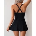 thumbnail image 6 of ZANKLEY Womens Tummy Control Swim Dress One Piece Swimsuit with Skirted Hem Wide Strap Bathing Suit for Beach Vacation, 6 of 11