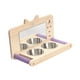 thumbnail image 5 of Accesorio para jaula de loro, percha de madera con espejo y comederos, juguetes para periquitos., 5 of 9