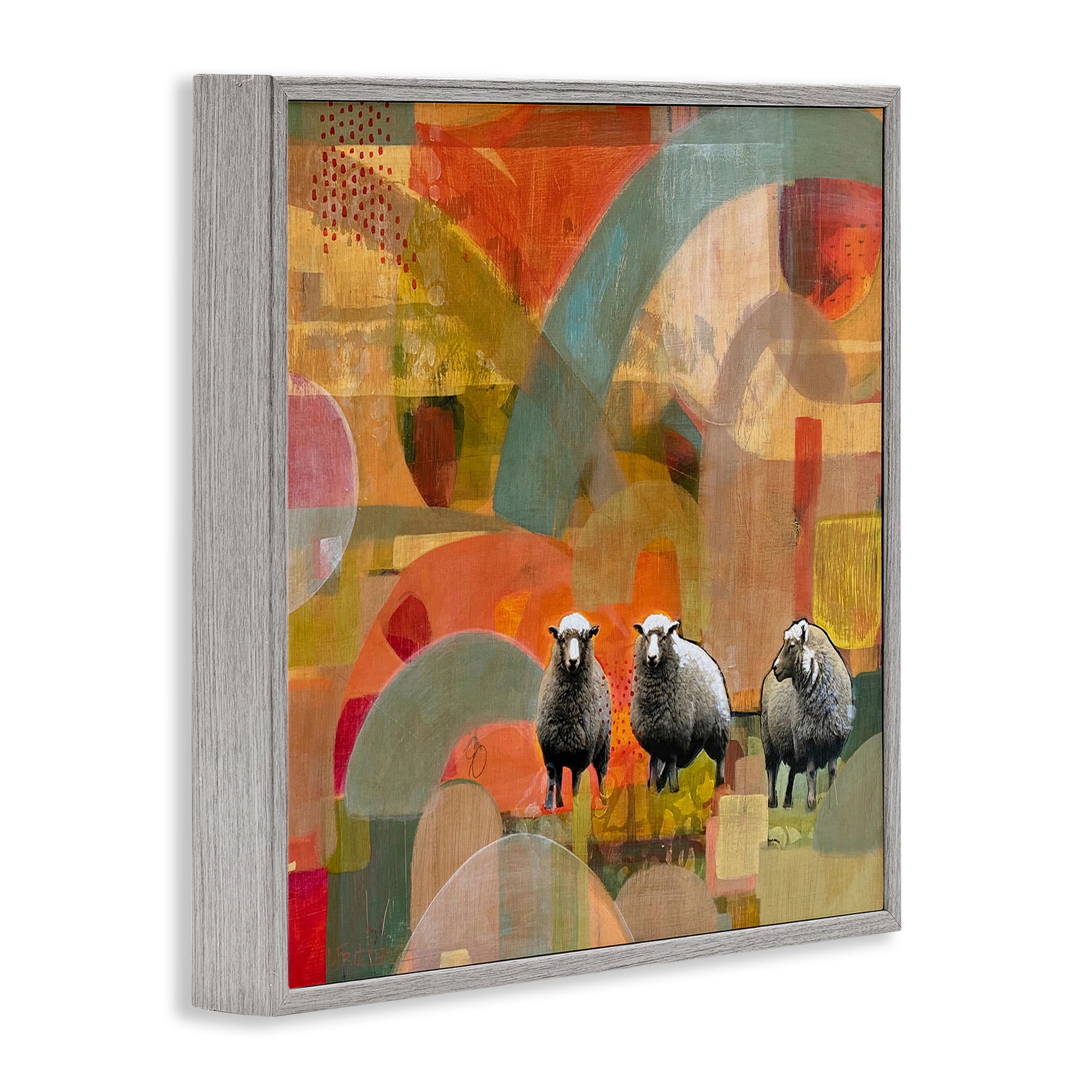 Stupell Industries Counting In My Sheep Gray Framed Giclee Art, design by Dianna Fritzler