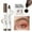 Brown, variant on Hauiodp Microblading Eyebrow Pencil Eyebrow Contouring Pencil With A Fork Tip Waterproof 4 Tipped Spoolie Brush Brow Pen Natural Makeup Effect 1.25ml