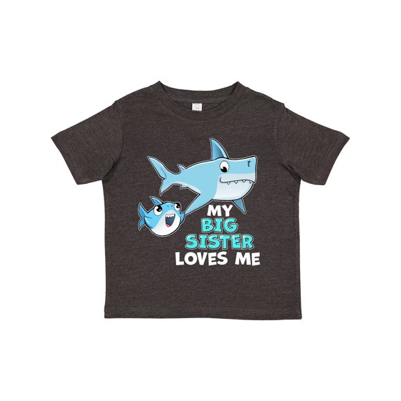 Inktastic My Big Sister Loves Me with Cute Sharks Boys or Girls Toddler T-Shirt