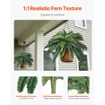 thumbnail image 4 of Set of 2 Artificial Boston Ferns-35 Branches-Perfect for Indoor and Outdoor Decoration, 4 of 5