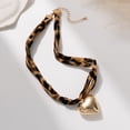 thumbnail image 2 of Collar Crucifix BJR con temática oceánica de verano y flor con estampado de leopardo, 2 of 4