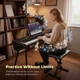 thumbnail image 3 of Ktaxon 88-Key Digital Piano Keyboard with Bluetooth MIDI, 128 Tones & Rhythms, LED Display, Headphone Jack, Sustain Pedal, 3 of 8