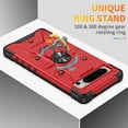 thumbnail image 4 of Allytech Google Pixel 8 Pro Case with Stand, Rugged Hybrid PC Ring Holder Kickstand Shockproof Bumper Phone Case Cover for Google Pixel 8 Pro 6.7" - Red, 4 of 8