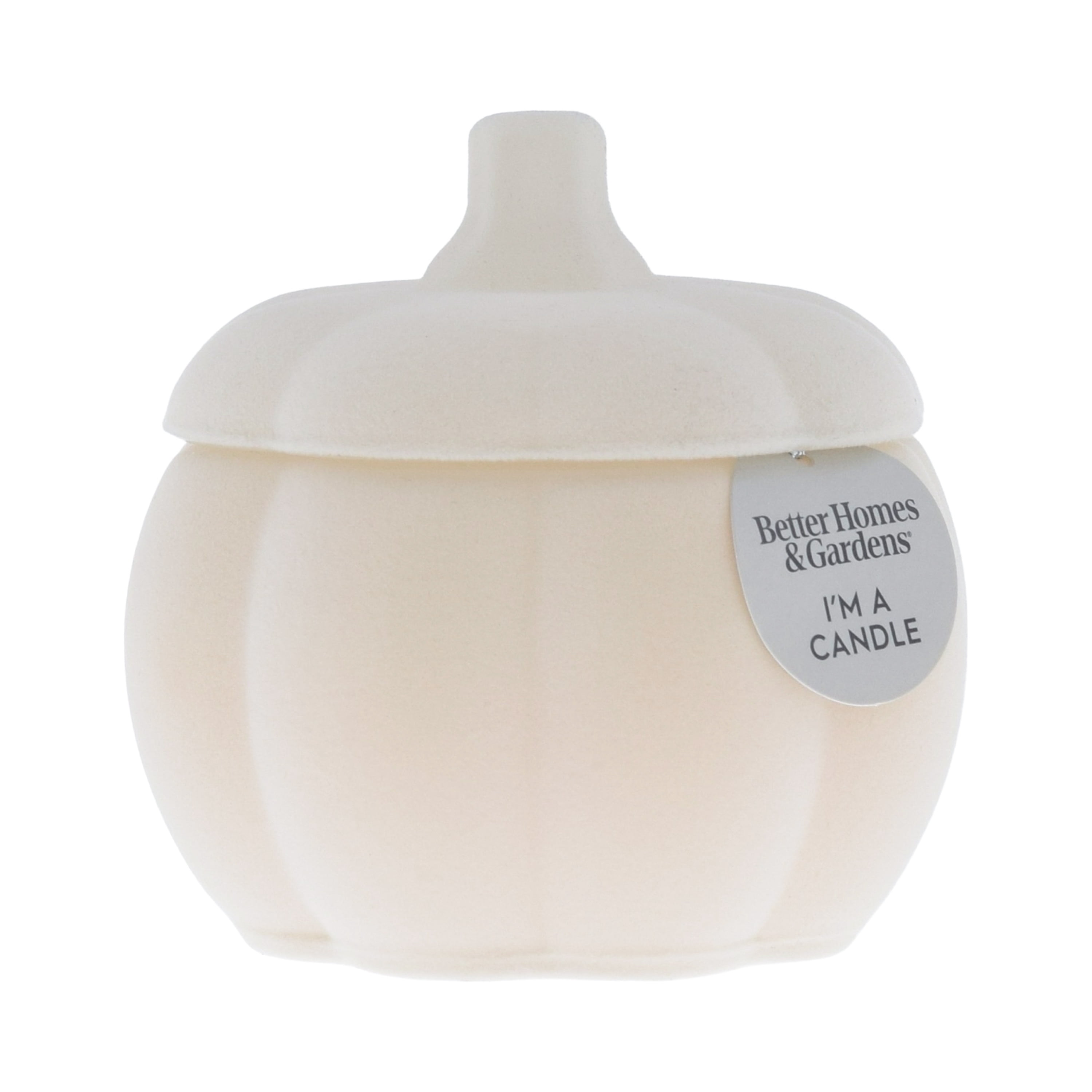 Better Homes & Gardens Salted Coconut Mahogany Scented 2-Wick 10oz (284.3 g) Medium Flocked Pumpkin Jar Candle