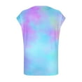 thumbnail image 4 of YABCSAZ Girls Summer Outfits Color Block Short Sleeve Tops Loose Fit Active Tee Shirts Kids Casual T-Shirts Blouses Tie Dye Shirts Tops Baby Clothes Size 13 T, 4 of 7