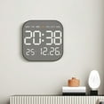thumbnail image 4 of Metal Brushed Clock Face Wall Clock Multifunctional Electronic LED Alarm Clock, 4 of 10