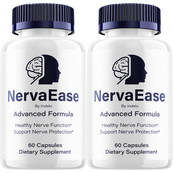 NervaEase Capsules – NervaEase Natural Ingredients Glycogen Support, 2 Pack, 120 Capsules