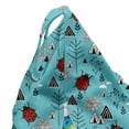thumbnail image 5 of Ladybug Lounger Chair Bag, Insects Along Geometric Triangles in Scandinavian Style Tree Branches, High Capacity Storage with Handle Container, Lounger Size, Sky Blue Charcoal Grey, by Ambesonne, 5 of 5