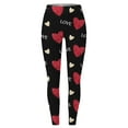 thumbnail image 3 of Fsqjgq Valentine's Day Leggings for Women Glitter Love Heart Graphic Print Yoga Pants Casual High Waisted Workout Leggings Tights XL, 3 of 4