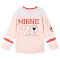 thumbnail image 4 of Disney Minnie Mouse Mesh Hockey Jersey Long Sleeve T-Shirt Toddler to Big Kid, 4 of 5