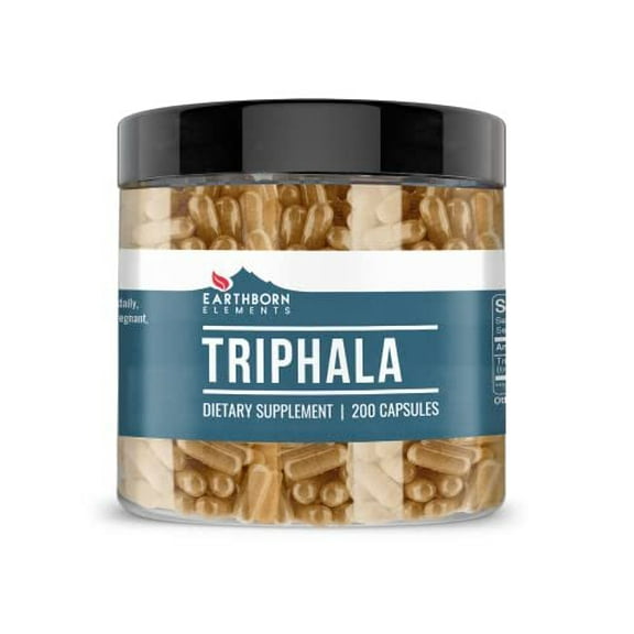 Earthborn Elements Triphala 200 Capsules, Pure & Undiluted, No Additives 200 Capsules