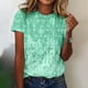 thumbnail image 1 of Fiudx Camisas para Mujer Camiseta Estampada a La Moda para Mujer, Blusa de Manga Corta, Tops Informales con Cuello Redondo, 1 of 4