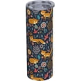 thumbnail image 2 of 20oz Cute Fox Tumbler with Lid and Straw Floral Skinny Stainless Steel Tumblers Animal Insulated Coffee Travel Mug Cups Water Bottle Gift for Women Fox Lovers, 2 of 6