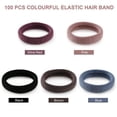thumbnail image 2 of 100 Pcs Thick Seamless Brown Hair Ties, Ponytail Holders Hair Accessories No Damage for Thick Hair (Natural Colors), 2 of 5