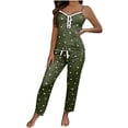 thumbnail image 3 of jiaxiM Pajama Sets for Women 2 Piece Soft Tank Top and Capri Pants Sleepwear Set Summer Cute Bridal pjs Set, 3 of 6
