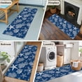 thumbnail image 5 of Runner Rug 2'x6', Navy Blue Coastal Washable Non-Slip Hallway Runner Rugs, Nautical Beach Starfish Coral Summer Bedside Rugs Floor Mats Carpet Runners for Kitchen Bathroom Laundry Room, 5 of 8