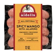 Aidells Smoked Chicken Sausage Links, Spicy Mango with Jalapeo, 12 oz, 4 Count