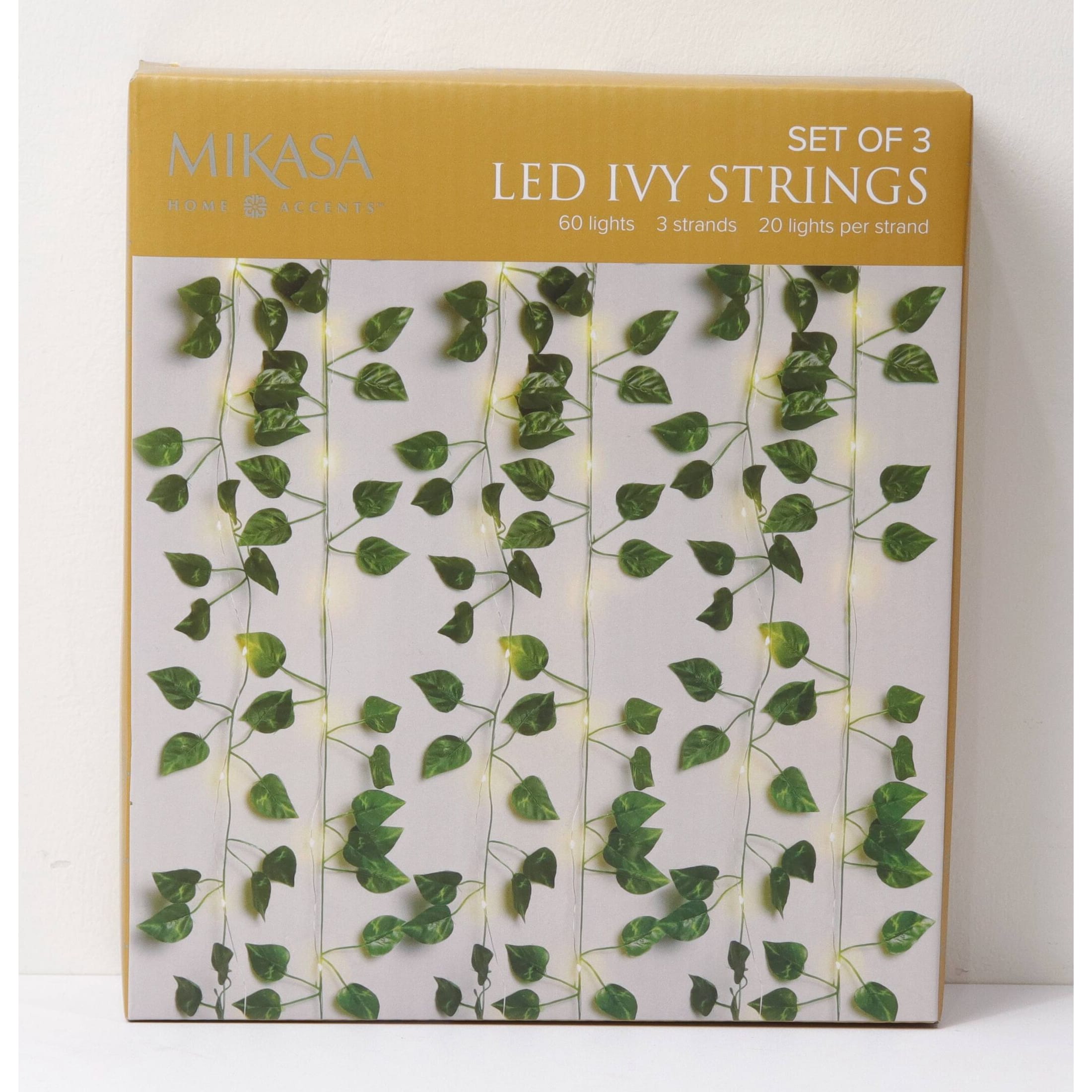 Home Accents Led Ivy String Light Curtains, Set of Three 60 Light