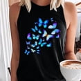 thumbnail image 4 of Tops casuales de verano sin mangas para mujer Tops de chaleco sin mangas con estampado de cuello redondo Pompotops  lopia996443, 4 of 8