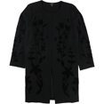 thumbnail image 1 of Alfani Womens Velvet Applique Jacket, Black, Small, 1 of 1