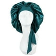 thumbnail image 2 of Naiovety Gorro para dormir para mujer, gorro elástico para el cabello con corbata, gorro de dormir, protector para gorro de dormir, suministros Juegos de accesorios de baño Verde, 2 of 3