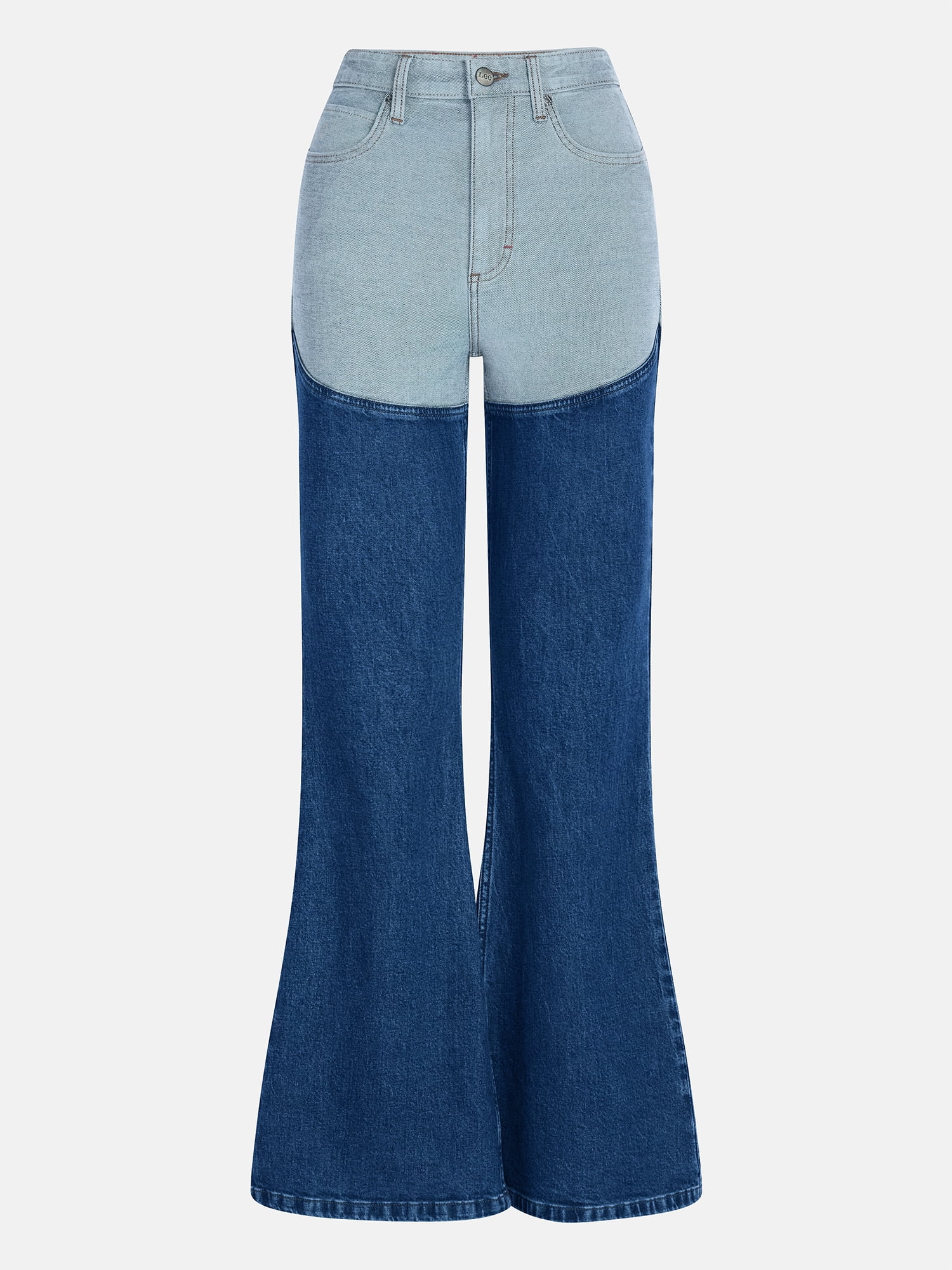 Kacey Lee Women's Long Denim Chaps Jeans, Sizes 0-18