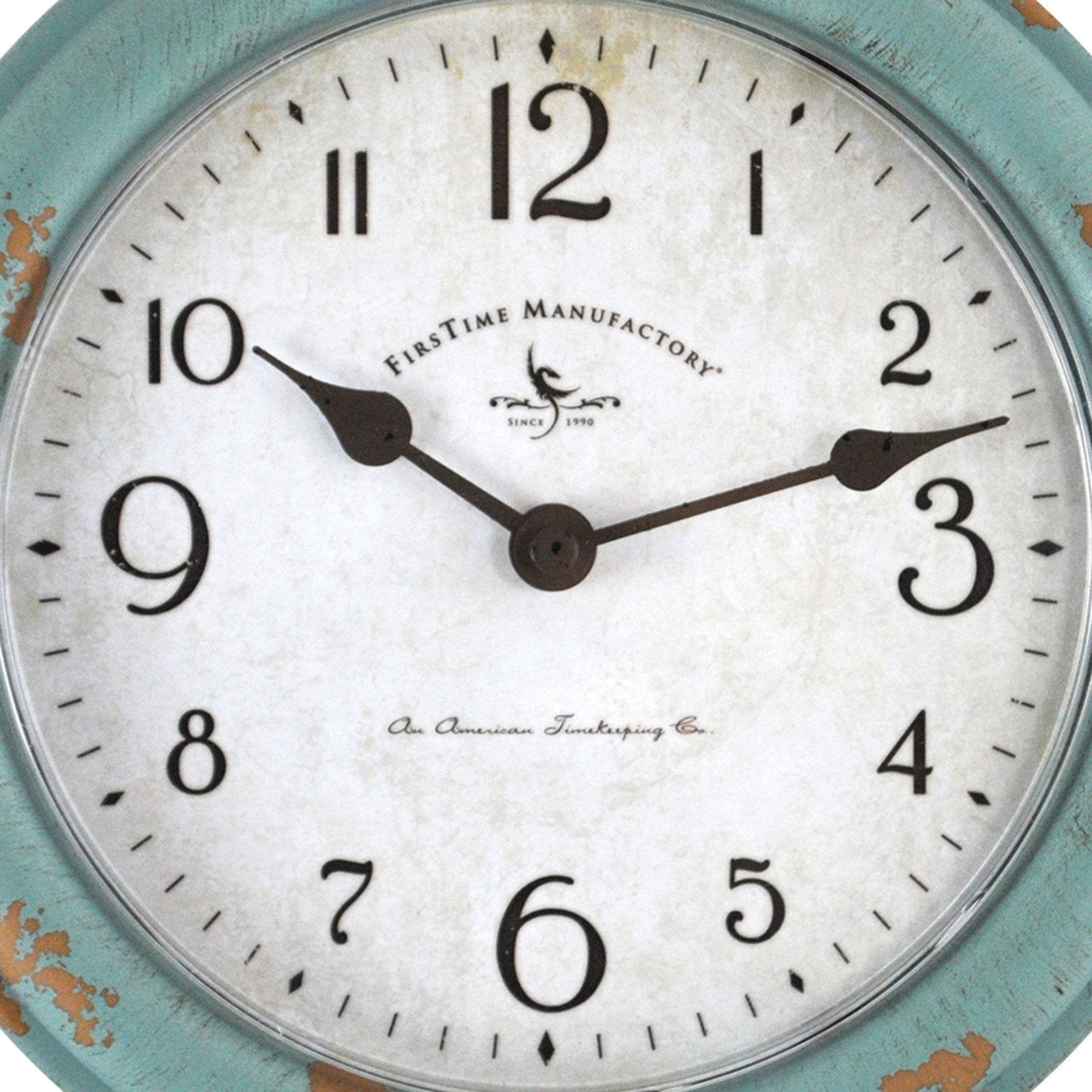 FirsTime & Co.® Teal Patina Farmhouse Wall Clock, Farmhouse, Analog, 8.5 x 2 x 8.5 in - image 4 of 5