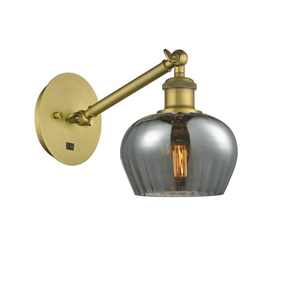 317-1W-BB-G93-LED-Innovations Lighting-Fenton - 1 Light Wall Sconce In Art Nouveau Style-9.88 Inches Tall and 6.5 Inches Wide Brushed Brass Plated