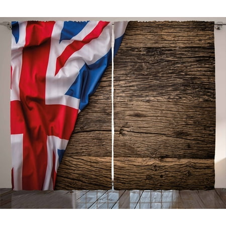 Union Jack Curtains 2 Panels Set Flag Of United Kingdom On