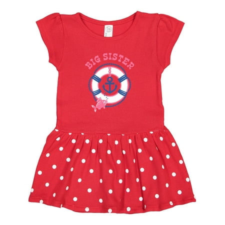 

Inktastic Nautical Big Sister Gift Toddler Girl Dress