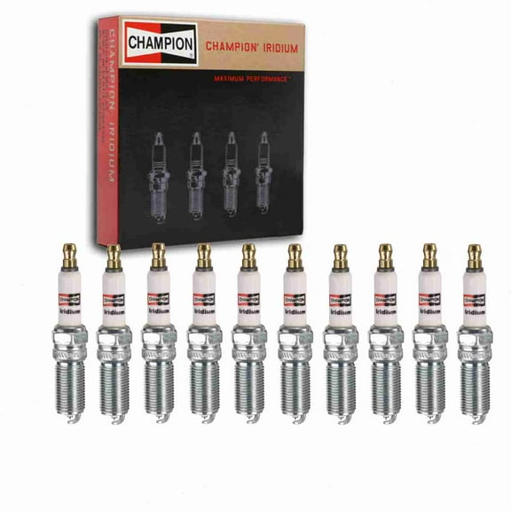 10 pc Champion 9016 Iridium Spark Plugs for RES8WYPB3 Ignition Wire Secondary Fits select: 2012-2018 FORD FOCUS, 2012-2021 FORD EXPLORER