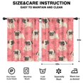 thumbnail image 2 of Blackout Kids Curtains,Pug and Love Heart Childrens Insulated Curtains Set Of 2,Bedroom Essentials,Toddler Room Decor 42x54in(106x137cm), 2 of 4
