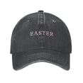 thumbnail image 1 of ZICANCN Easter Spring Adjustable Baseball Cap Women, Hats for Men Adult Washed Cotton Denim Baseball Caps Fashion Black, 1 of 8