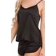 thumbnail image 2 of Conjunto de pijama sin mangas con tirantes y pantalones cortos con cuello en V para mujer, negro, M tholdsy AP001994-10, 2 of 5