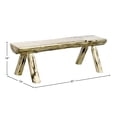 thumbnail image 4 of Montana Collection Half Log Bench, Clear Lacquer Finish, 4 Foot, 4 of 4