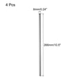 thumbnail image 2 of Reusable Metal Straws 4Pcs, Stainless Steel Straight Drinking Straw 10.5" Long for Milk Shake Juice  Silver, 2 of 5