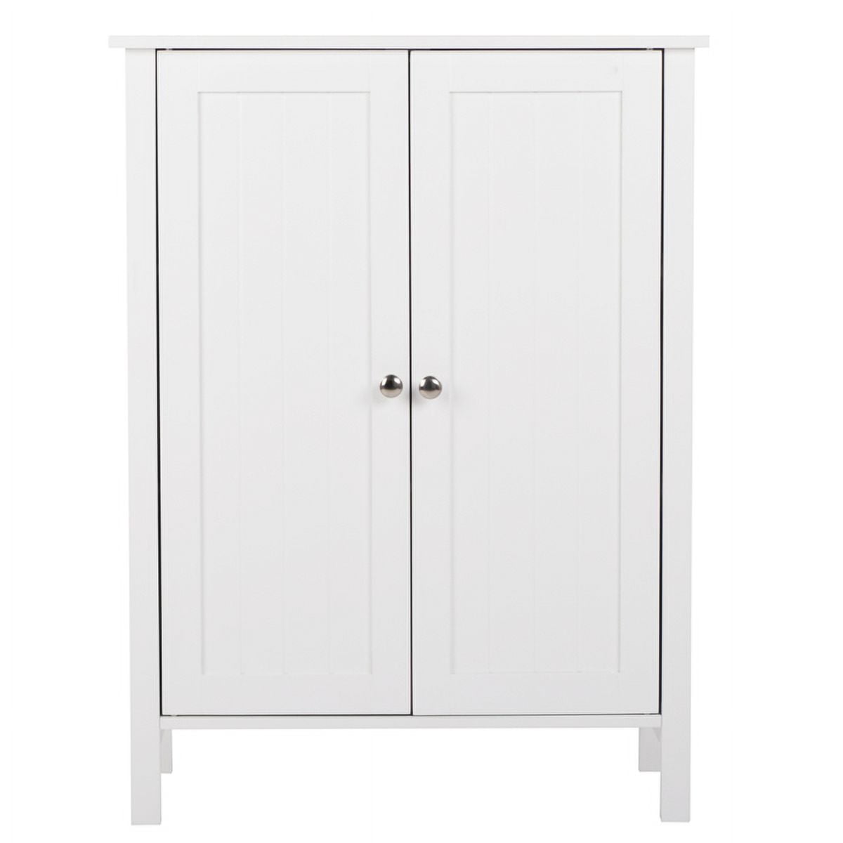 Double Doors Bathroom Cabinet White